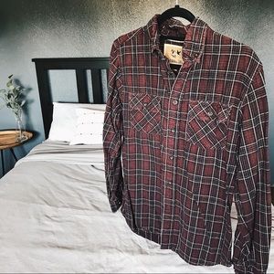 Outdoor Life Maroon Thick Cotton Flannel
